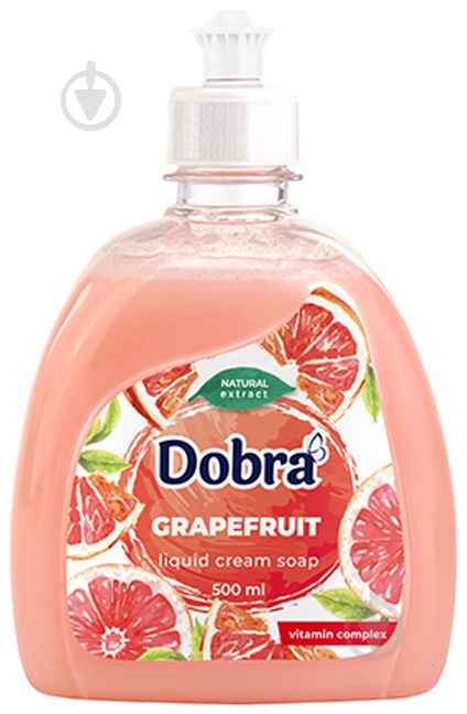 Мыло жидкое Dobra Грейпфрут С Дозатором 500 мл - фото 1 Мыло жидкое Dobra Грейпфрут С Дозатором 500 мл - фото 1