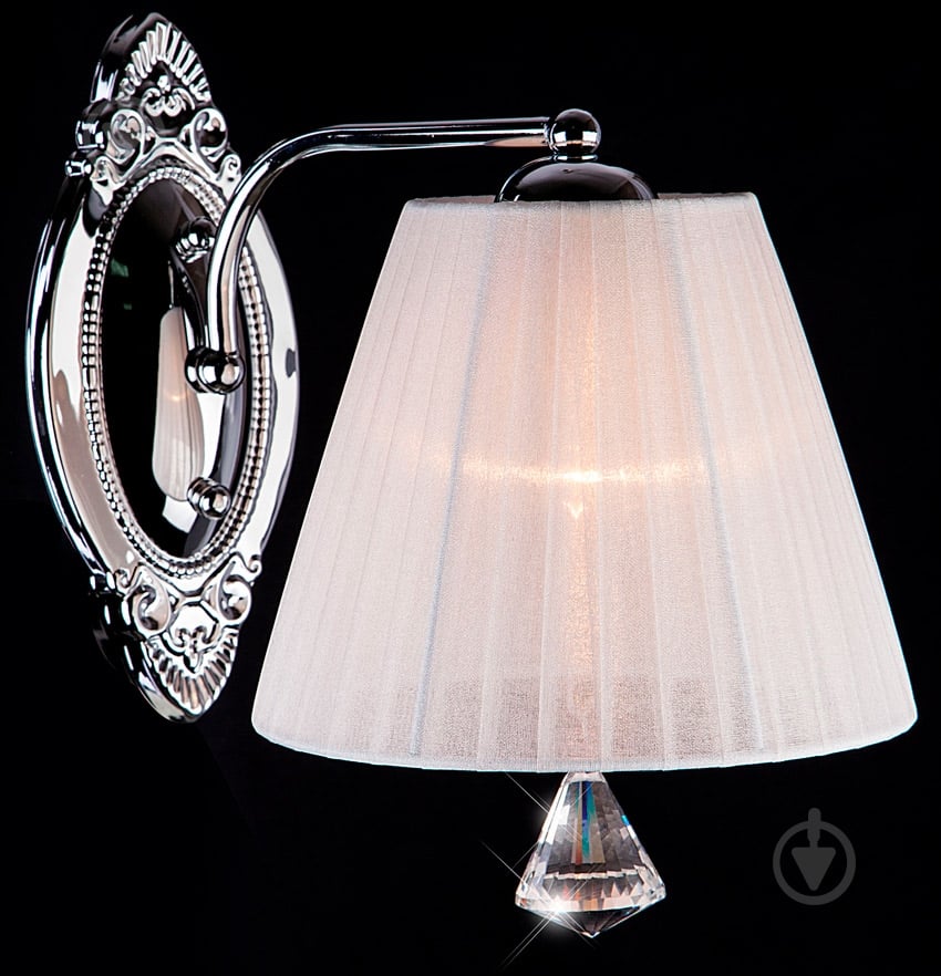 ВИТРИНА! Бра Strotskis Valencia 1x60 Вт E14 хром/белый 70041/1 - фото 2