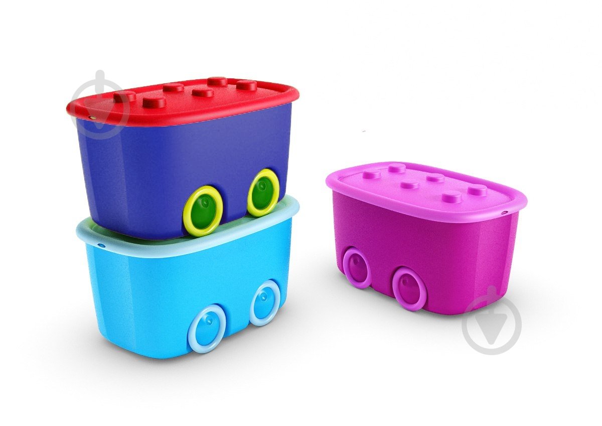 Ящик для іграшок Curver Funny box 46 л різнокольоровий 320x390x580 мм - фото 6