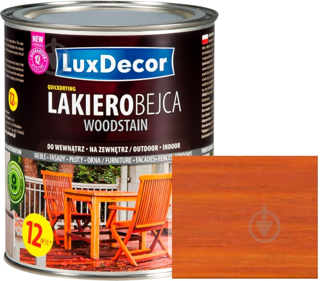 Лакобейц для древесины LuxDecor тик глянец 2,5 л - фото 1