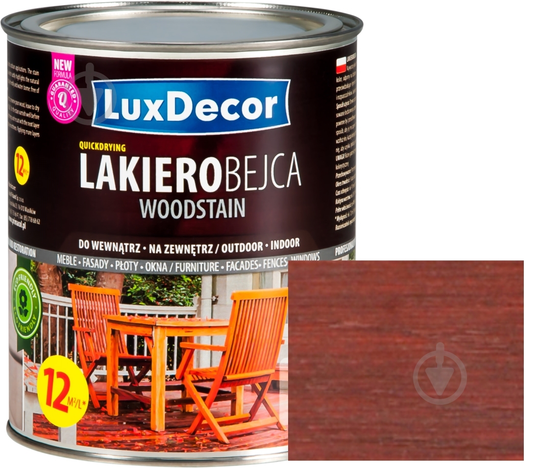 Лакобейц для древесины LuxDecor венге глянец 2,5 л - фото 1