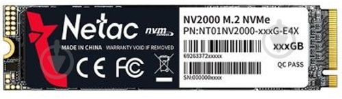 SSD-накопичувач Netac 256GB M.2 (NT01NV2000-256-E4X) - фото 1