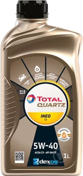 Моторное масло синтетическое Total Quartz Ineo C3 5W-40 1 л (TL 5W40 QI C3 1L) - фото 1 Моторное масло синтетическое Total Quartz Ineo C3 5W-40 1 л (TL 5W40 QI C3 1L) - фото 1
