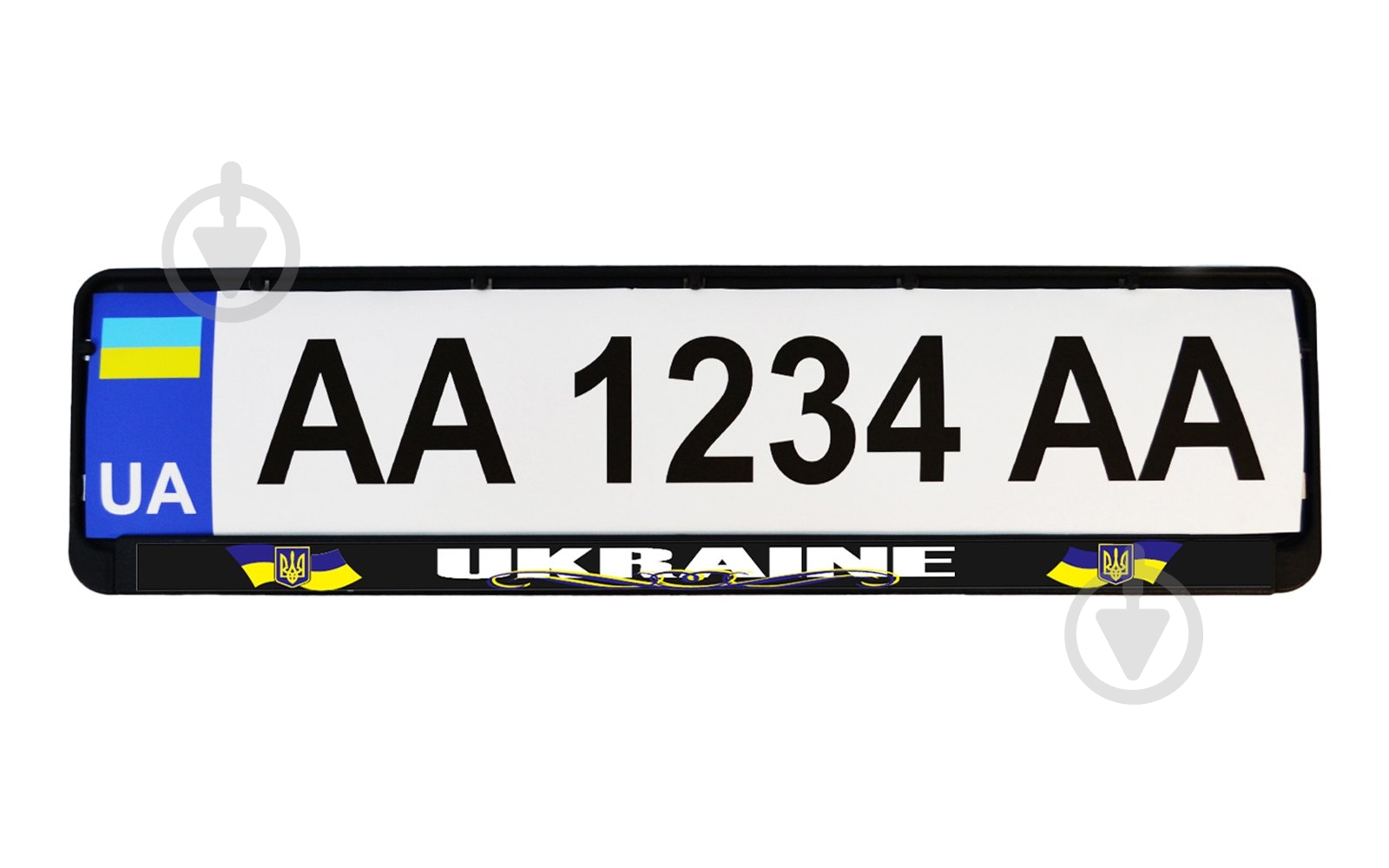 Рамка под номерной знак Poputchik UKRAINE 24-261-IS - фото 4