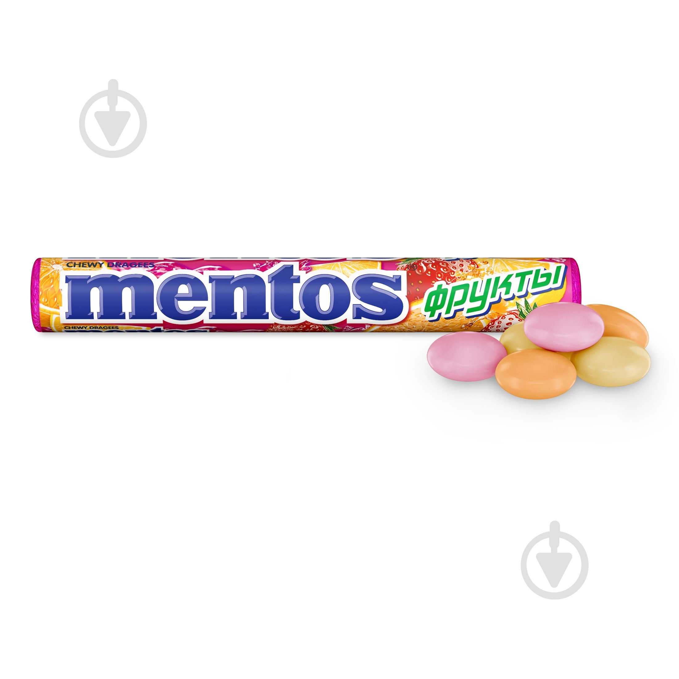 Драже Mentos невательное 37 г (фрукты) - фото 1