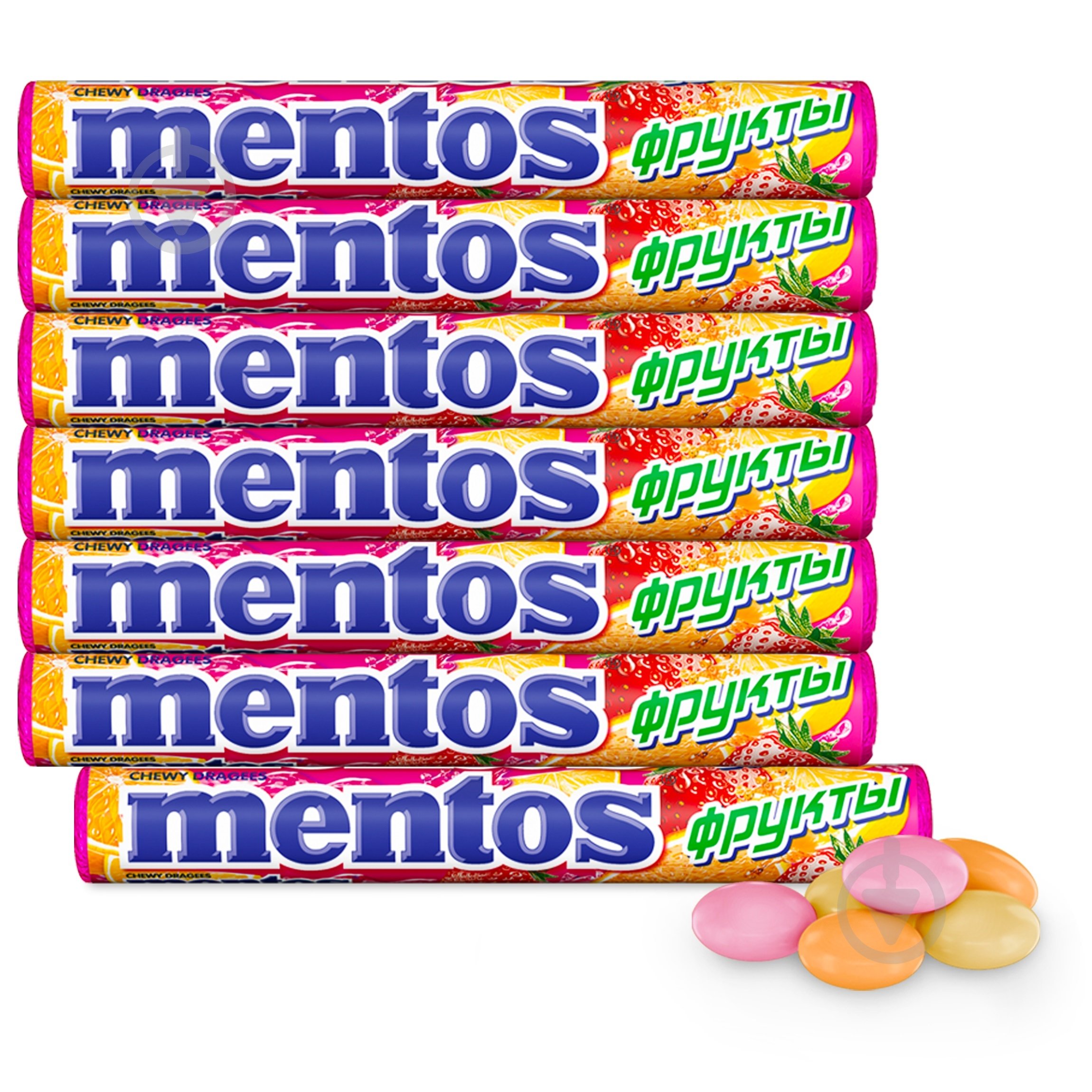 Драже Mentos невательное 37 г (фрукты) - фото 2