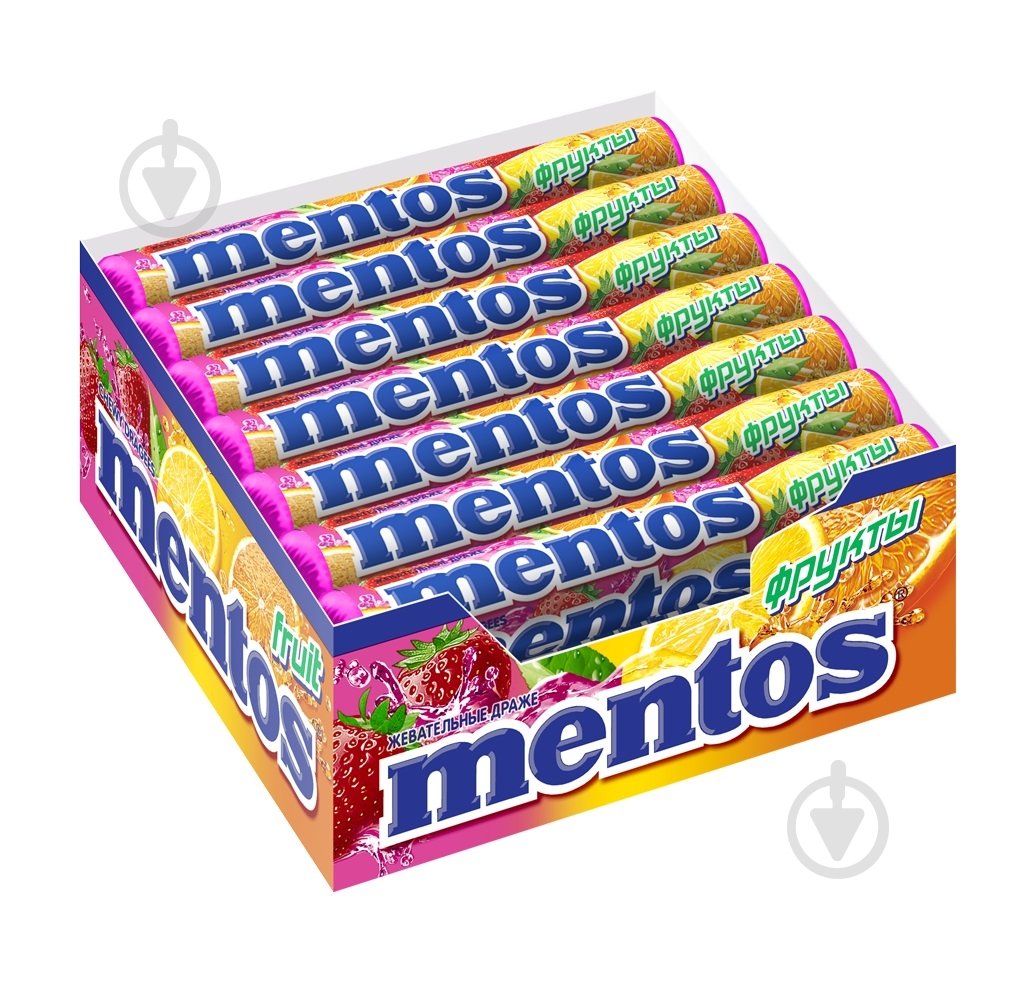 Драже Mentos невательное 37 г (фрукты) - фото 3