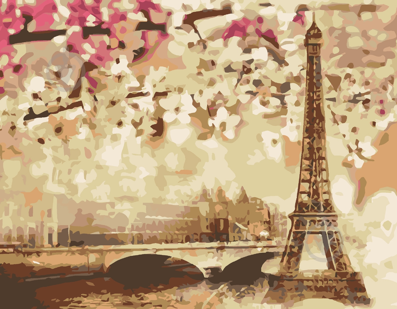 Набор, техника акриловая живопись по номерам Golden Paris 35х45 см Rosa Start - фото 1
