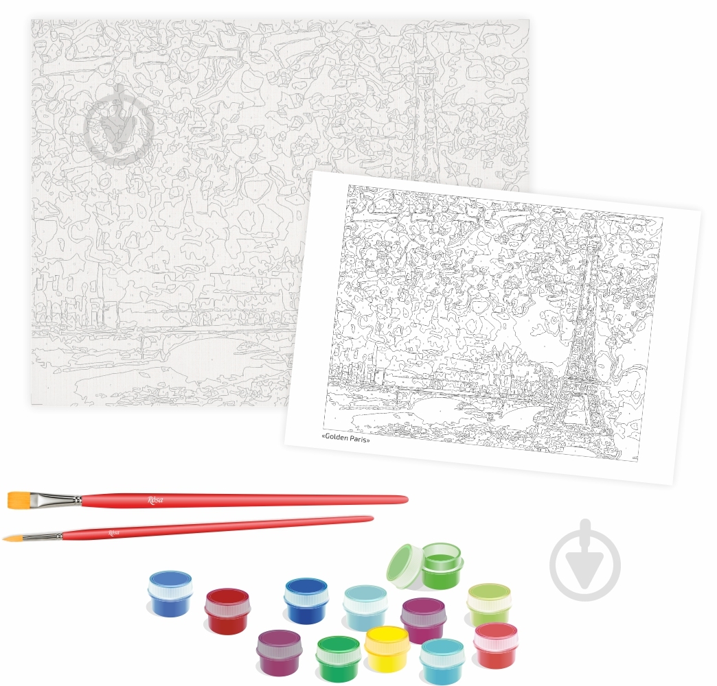 Набор, техника акриловая живопись по номерам Golden Paris 35х45 см Rosa Start - фото 3