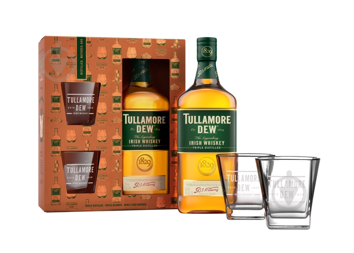 ᐉ Віскі Tullamore Dew Original 5 років витримки + 2 склянки 0,7 л