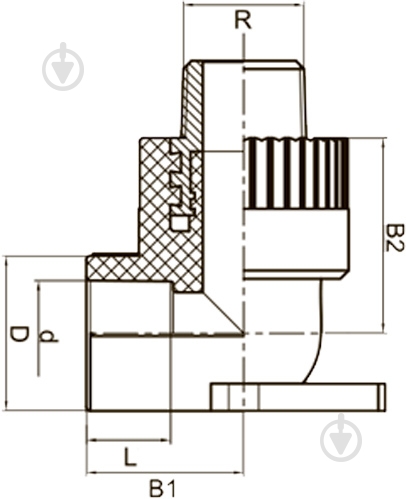 Коліно FADO S.r.l 20x1/2ПП PPU32 - фото 2