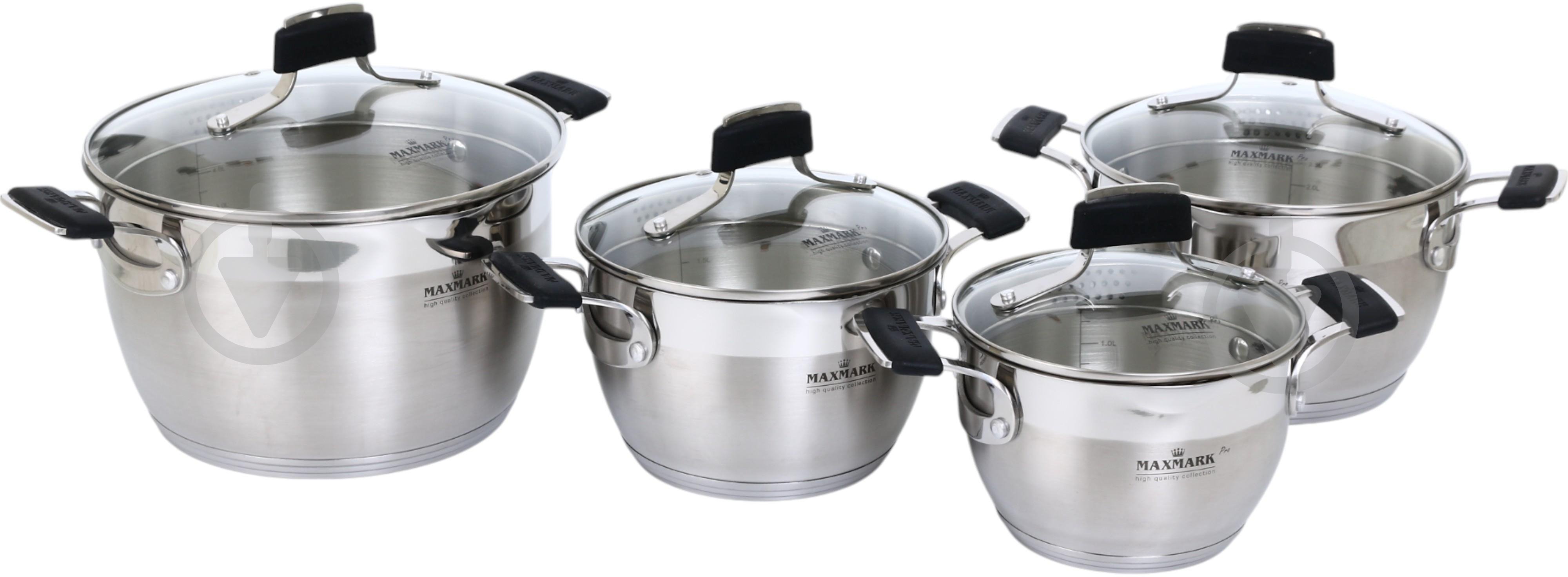 Набір каструль Maxmark 8 предметів MK-VS5408LG - фото 1