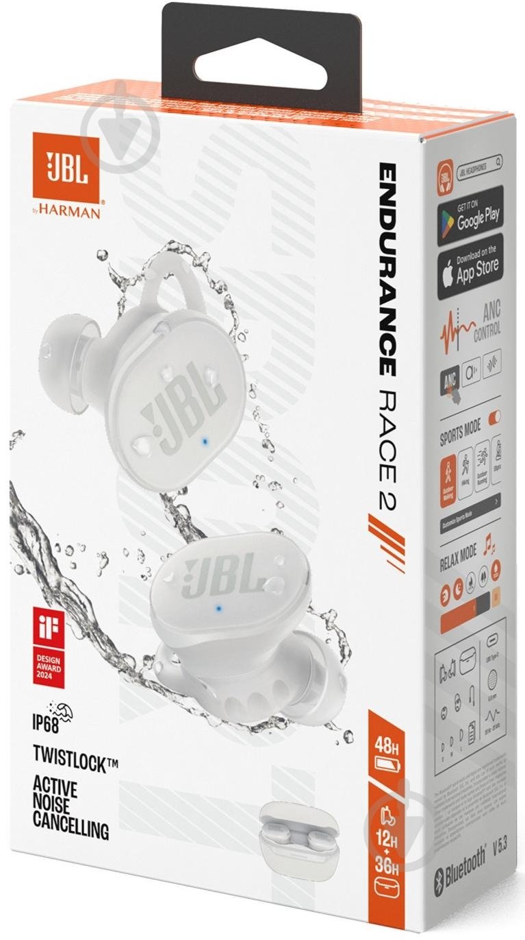 Наушники беспроводные JBL Endurance Race 2 white (JBLENDURACE2WHT) - фото 11 Наушники беспроводные JBL Endurance Race 2 white (JBLENDURACE2WHT) - фото 11