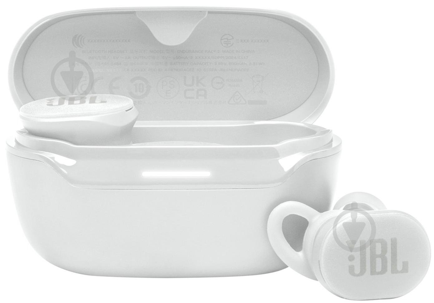 Наушники беспроводные JBL Endurance Race 2 white (JBLENDURACE2WHT) - фото 1 Наушники беспроводные JBL Endurance Race 2 white (JBLENDURACE2WHT) - фото 1