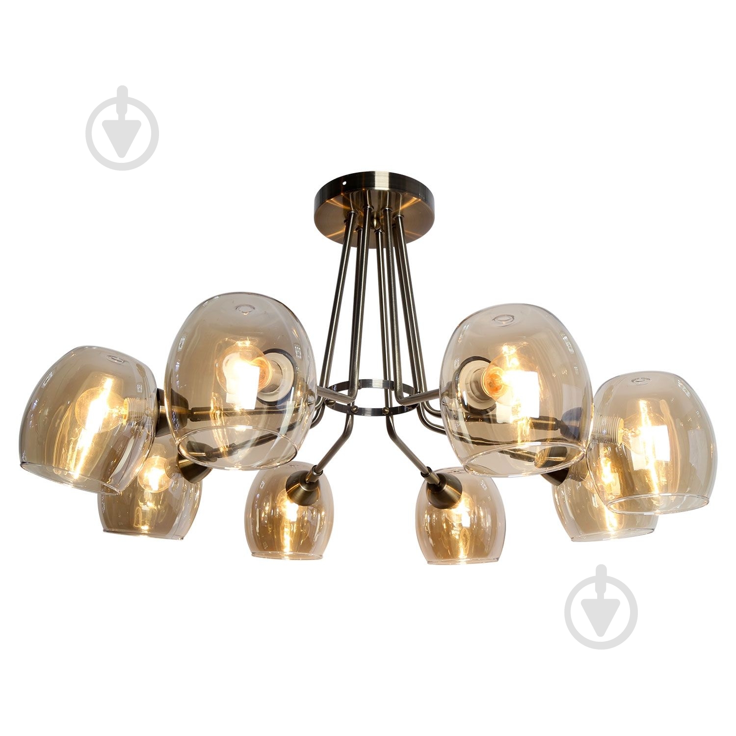 Люстра потолочная Focus Light 8x60 Вт E27 бронза M3125/8 - фото 1