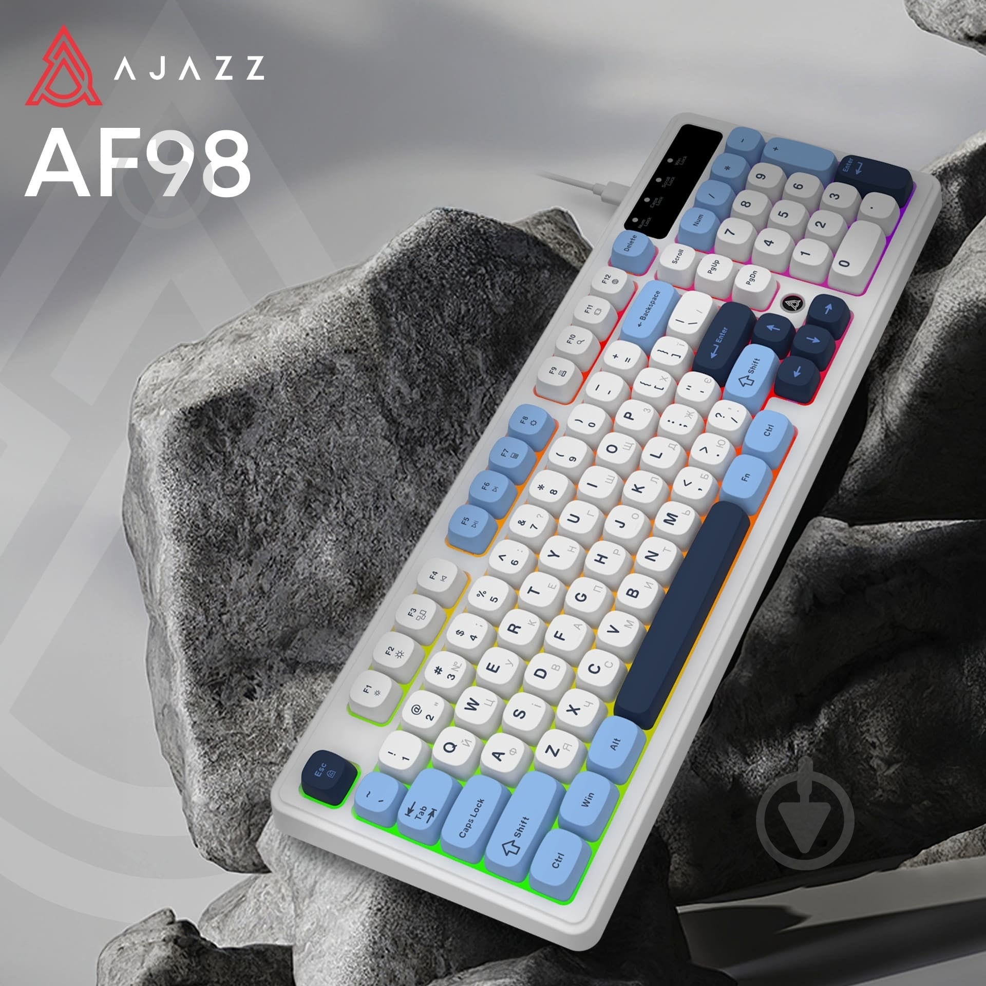 Клавиатура Ajazz AF98 (AF98-GB) Glacier Blue - фото 6