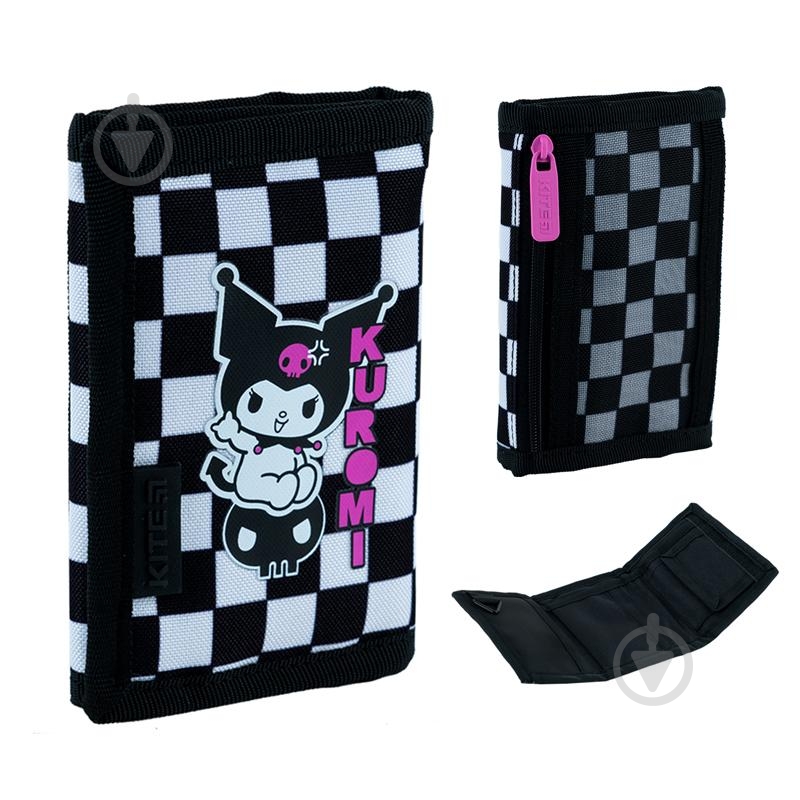 Кошелек KITE Hello Kitty HK24-598 черный с белым - фото 1