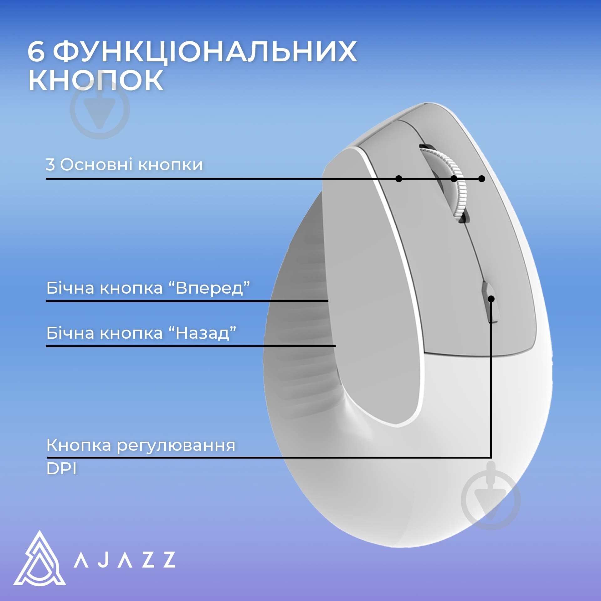 Мышка беспроводная Ajazz i-300 White (i300-W) - фото 13