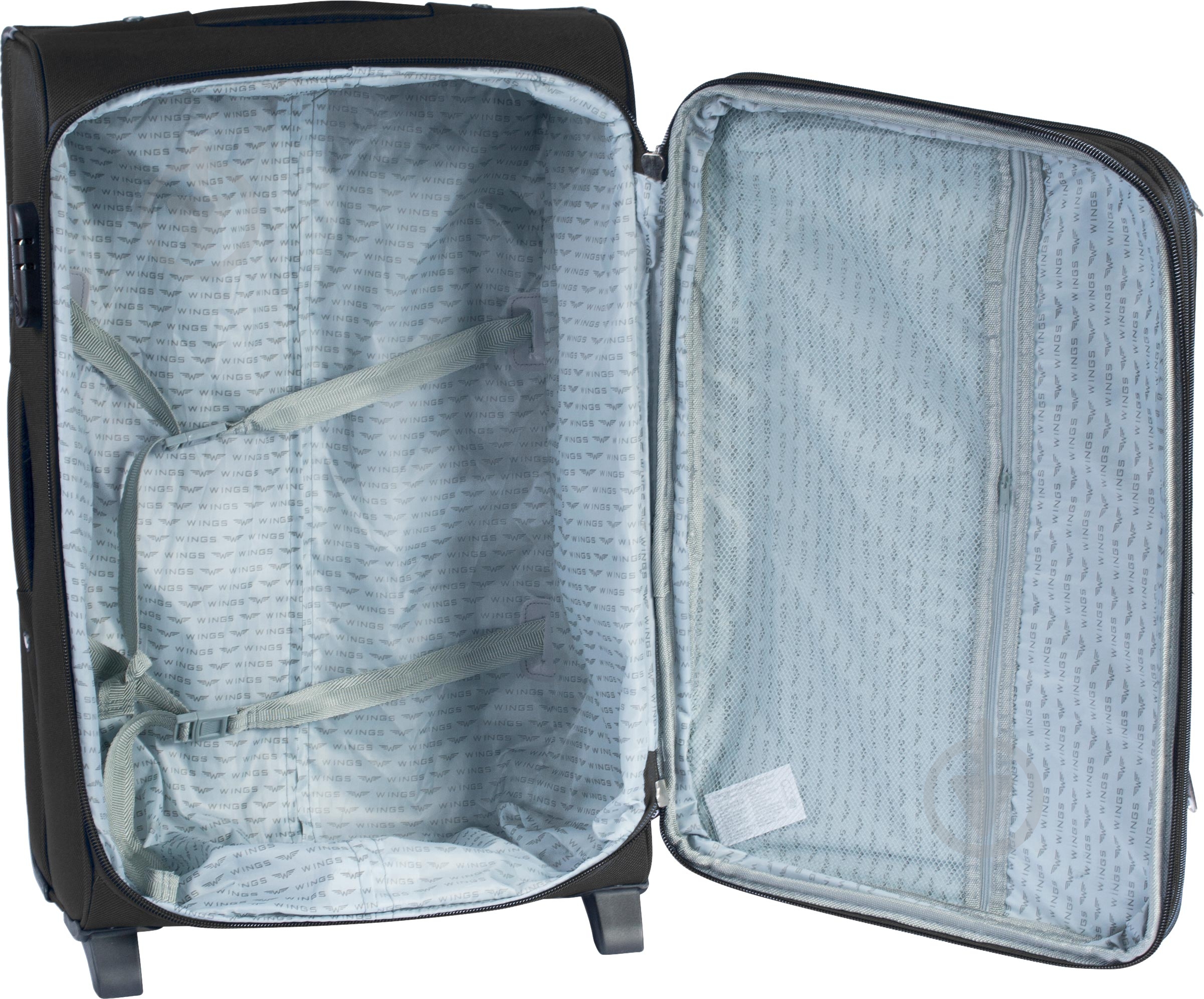 Чемодан Wings 1706 Mini 2 колеса 53x35x22 см 41 л черный Vt00057 - фото 2 Чемодан Wings 1706 Mini 2 колеса 53x35x22 см 41 л черный Vt00057 - фото 2