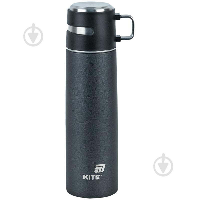 Термос KITE 500 мл 1224-1 чорний - фото 1 Термос KITE 500 мл 1224-1 чорний - фото 1