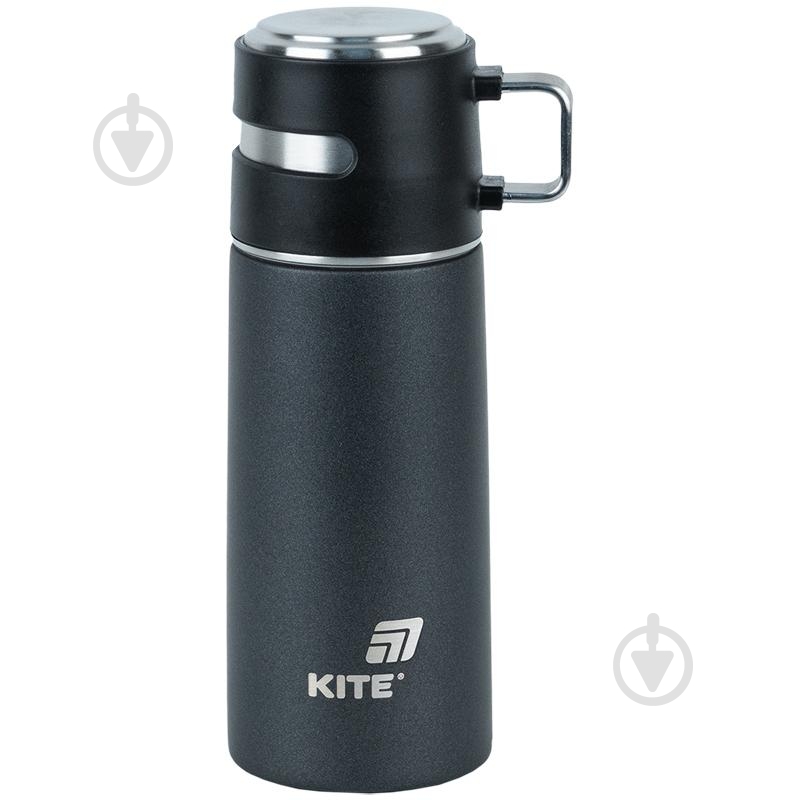 Термос KITE 350 мл 1223-1 чорний - фото 1