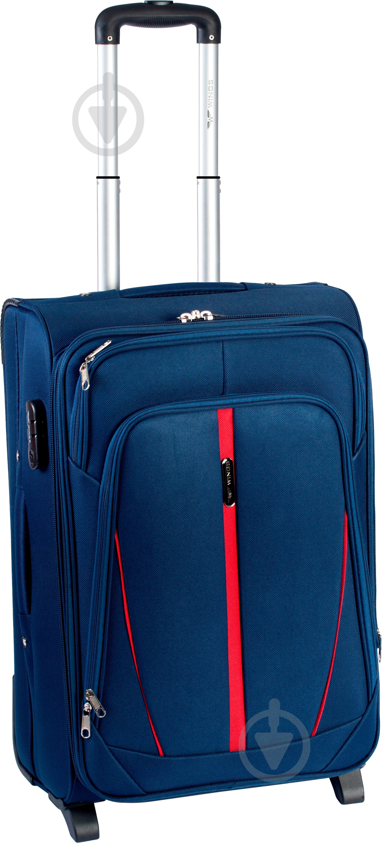 Чемодан Wings 1706 Mini 2 колеса 53x35x22 см 41 л синий Vt00060 - фото 1
