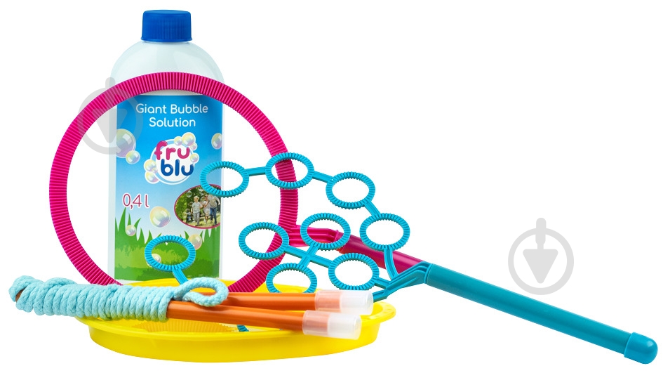 Набор для пускания мыльных пузырей Fru blu Делюкс 3в1 с раствором 0.4 л DKF0484 - фото 3 Набор для пускания мыльных пузырей Fru blu Делюкс 3в1 с раствором 0.4 л DKF0484 - фото 3
