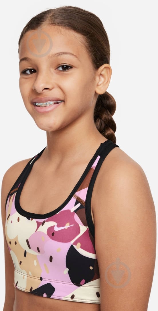 Бра Nike G NK SWOOSH REV BRA PER AOP DQ8904-204 р.M разноцветный - фото 2