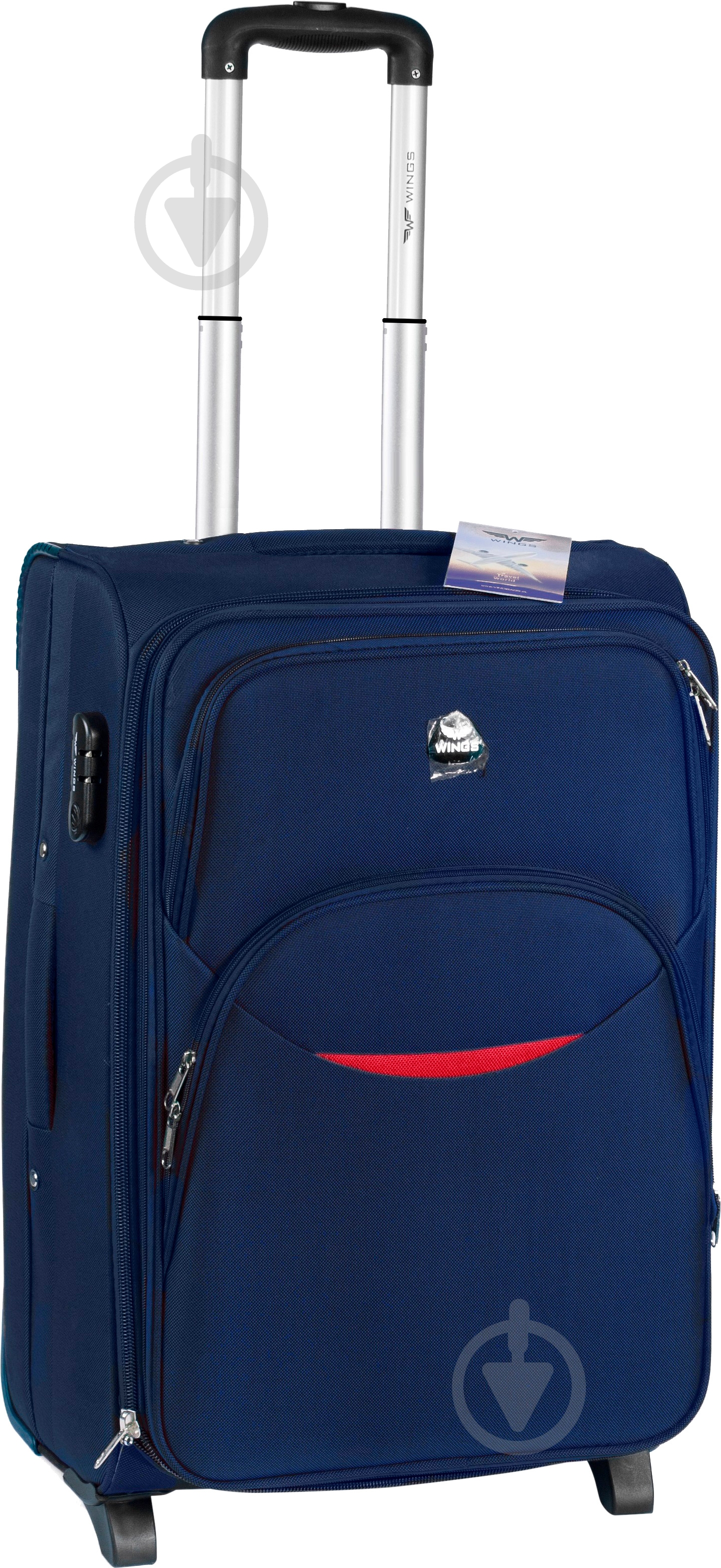 Чемодан Wings 1708 Mini 2 колеса 53x35x22 см 41 л синий Vt00069 - фото 1
