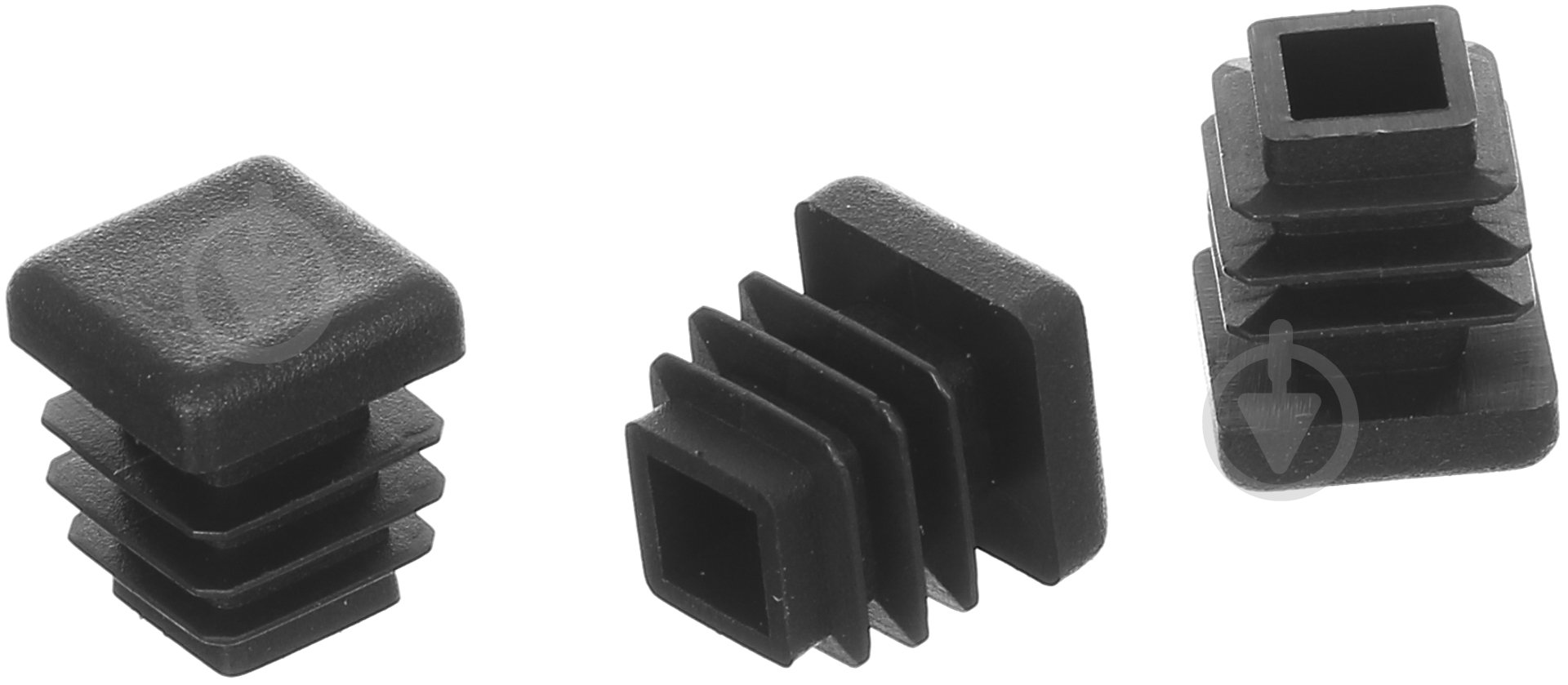 Заглушка квадратная черная 15 шт. 15х15 мм внутреняя - фото 1