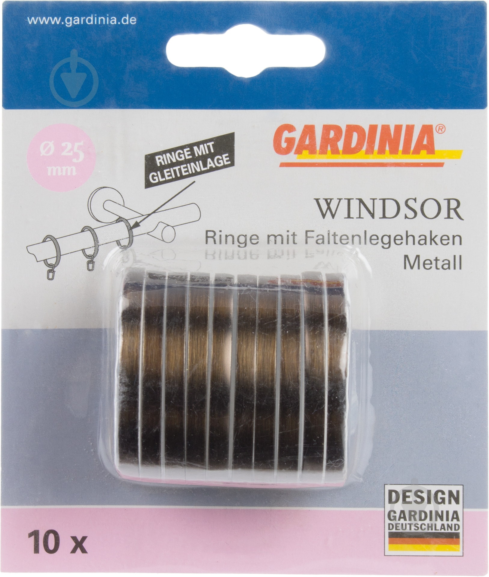 Кольцо Gardinia Windsor наборной d25 мм бронза 10 шт. - фото 2