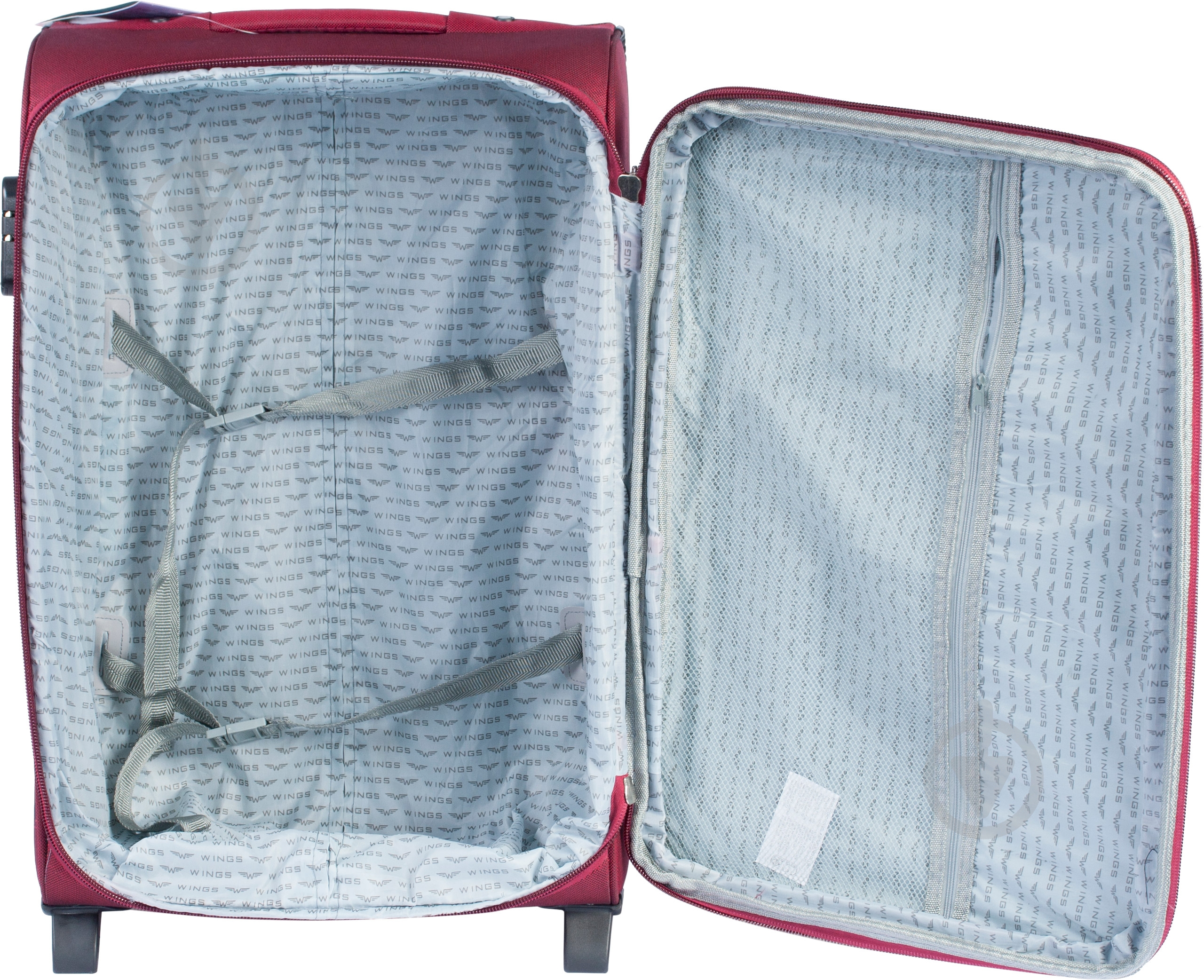 Чемодан Wings Vt00071 70 л бордовый 1708 Midi 2 колеса 63x41x27 см - фото 2