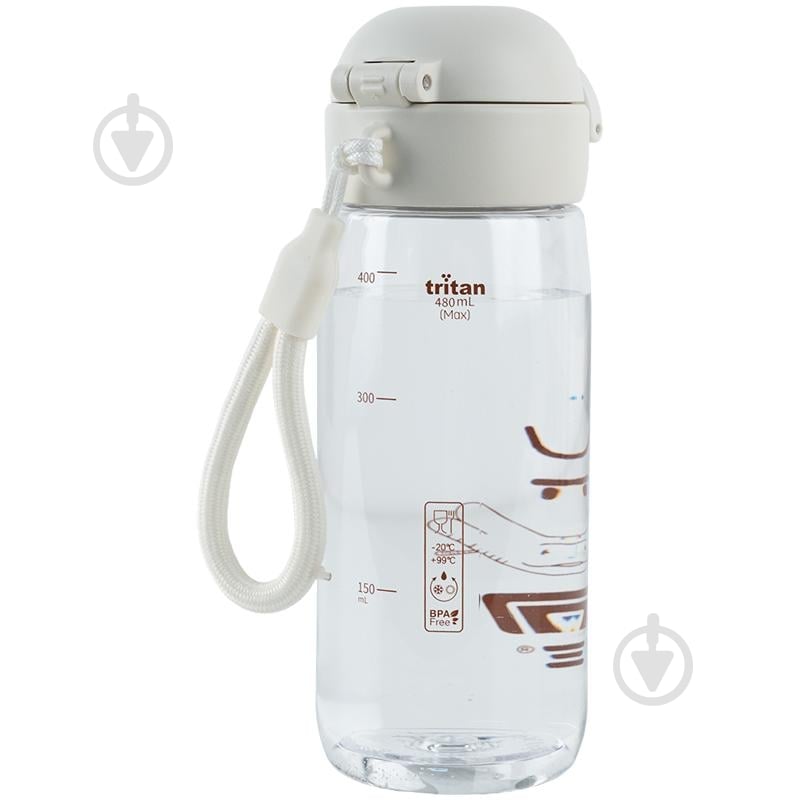 Бутылка для воды KITE 1236-1 480 мл белая - фото 2