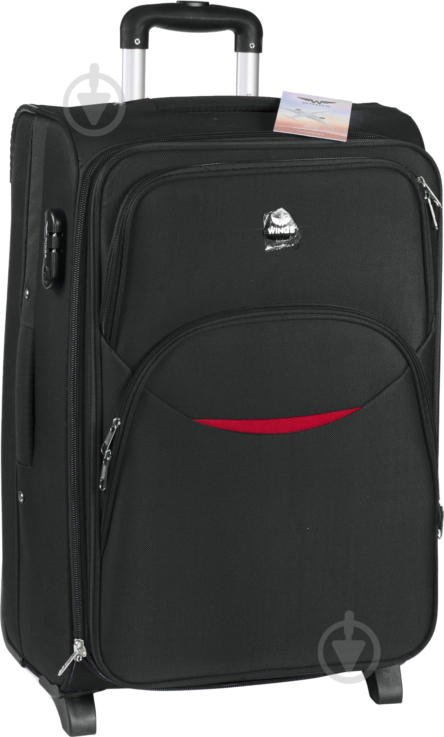 Чемодан Wings 1708 Maxi 2 колеса 73x46x30 см 101 л черный Vt00073 - фото 1