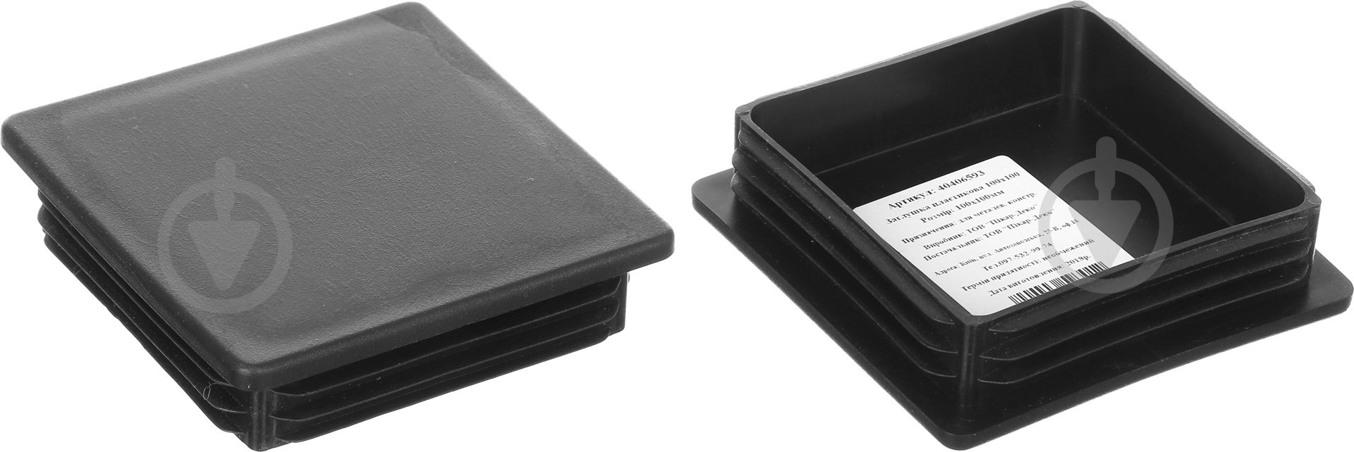 Заглушка квадратная черная 100х100 мм внутреняя - фото 1 Заглушка квадратная черная 100х100 мм внутреняя - фото 1