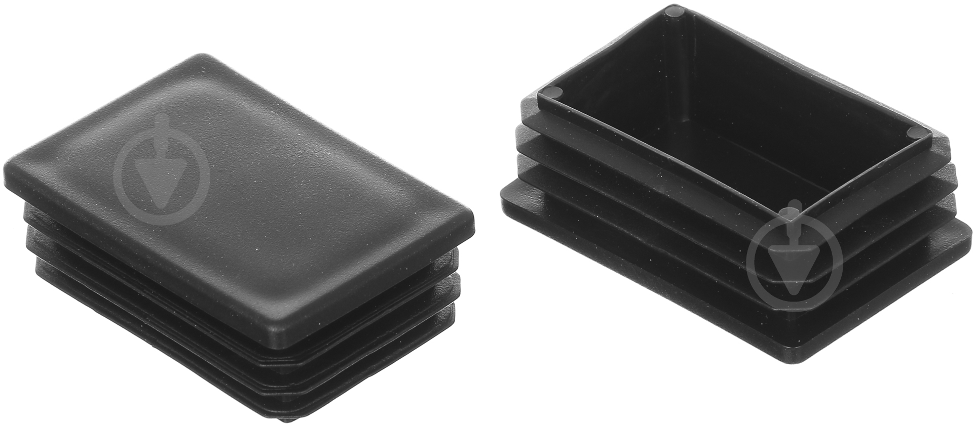 Заглушка прямокутна чорна 4 шт. 60х40 мм внутрішня - фото 1