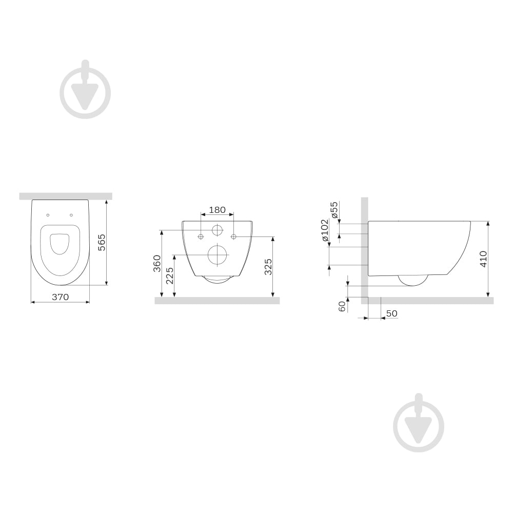 Унитаз подвесной AM.PM FlashClean C531700WH Bliss L New - фото 10