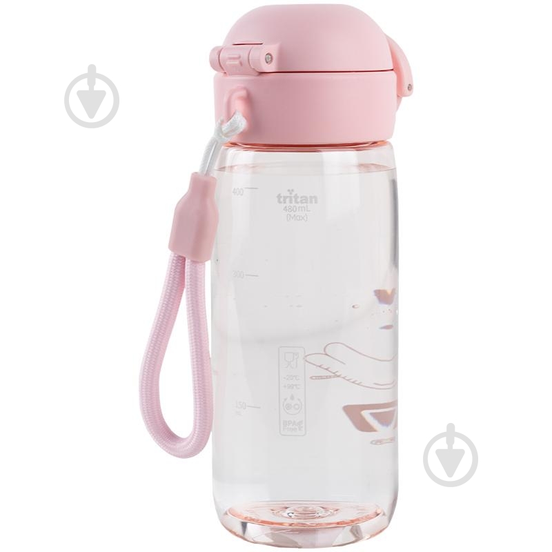 Бутылка для воды KITE 1236-3 480 мл розовая - фото 2 Бутылка для воды KITE 1236-3 480 мл розовая - фото 2