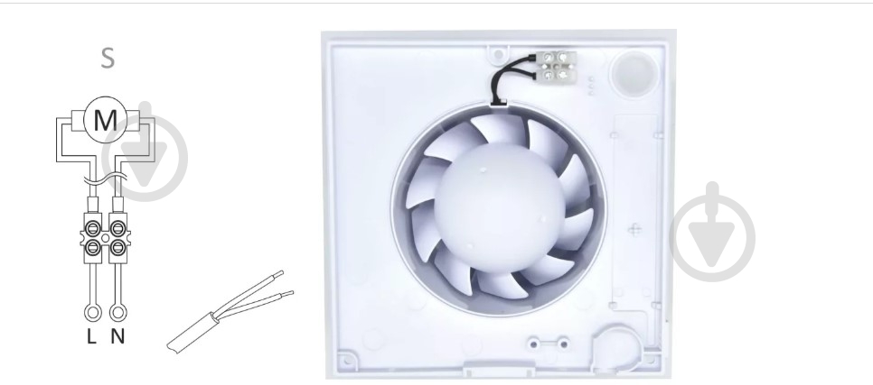 Витяжний вентилятор AirRoxy з гравітаційними жалюзями та шнурковий вимикач pRestige 100 ZG PS 01-026 - фото 6 Витяжний вентилятор AirRoxy з гравітаційними жалюзями та шнурковий вимикач pRestige 100 ZG PS 01-026 - фото 6