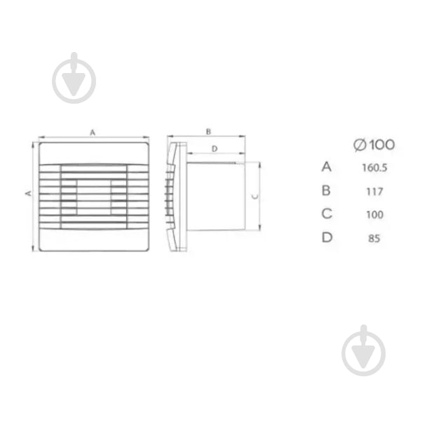 Витяжний вентилятор AirRoxy з гравітаційними жалюзями та шнурковий вимикач pRestige 100 ZG PS 01-026 - фото 7 Витяжний вентилятор AirRoxy з гравітаційними жалюзями та шнурковий вимикач pRestige 100 ZG PS 01-026 - фото 7