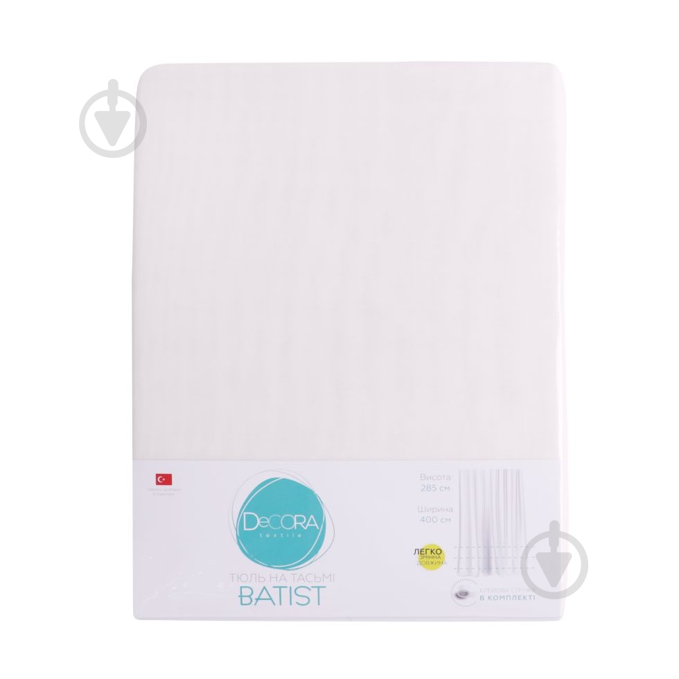 Тюль Batist 400х285 см белый Decora textile - фото 3