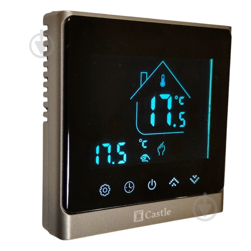 Терморегулятор для теплої підлоги Castle AC8400Н срібло - фото 3 Терморегулятор для теплої підлоги Castle AC8400Н срібло - фото 3