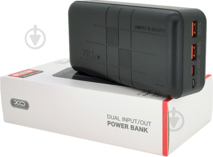 Повербанк Xo PD20W + QC22.5W 30000 mAh (PR189_Black) - фото 3