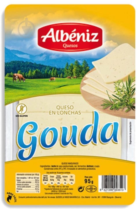 Сыр ТМ Albeniz Gouda 45% 90 г - фото 1