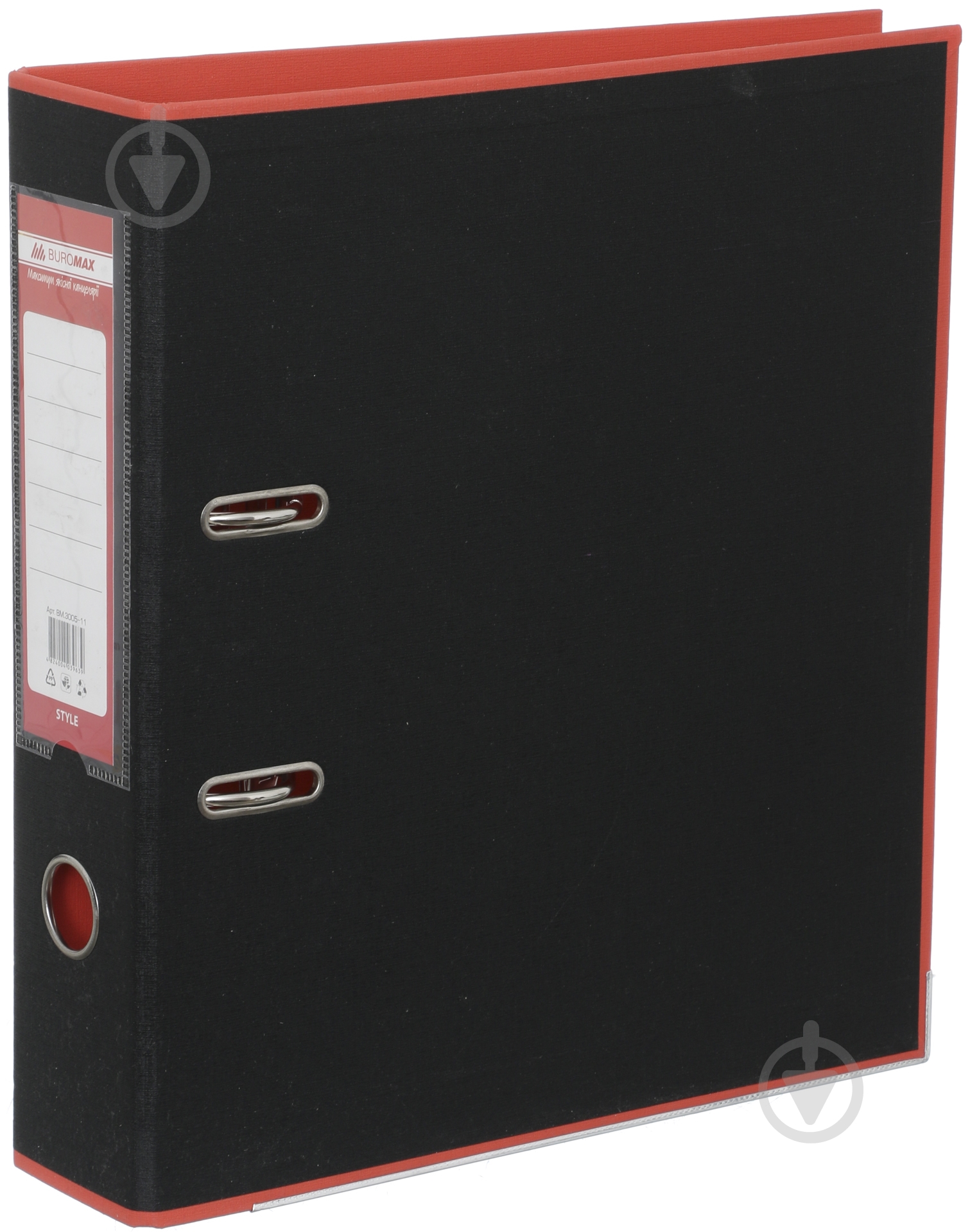 Папка-регистратор Style 70 мм черный/оранжевый Buromax - фото 1 Папка-регистратор Style 70 мм черный/оранжевый Buromax - фото 1