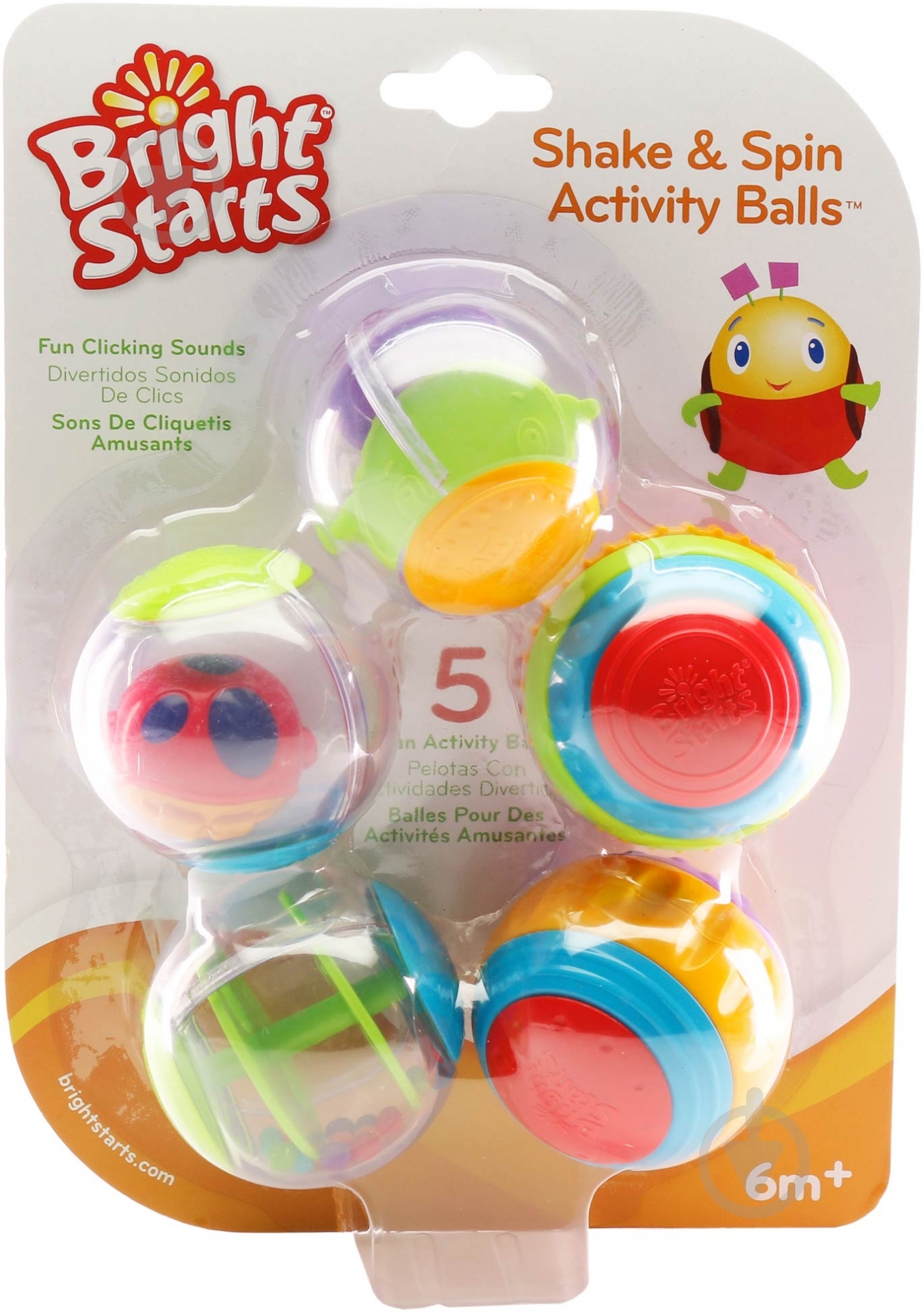 Игрушка развивающая Bright Starts Забавные мячики Крути-верти 9079 - фото 1