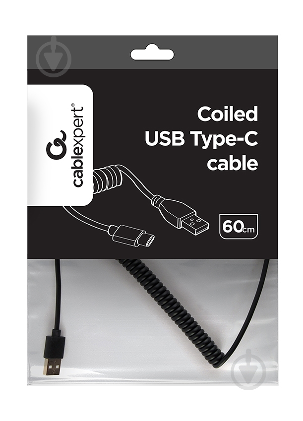 Кабель Cablexpert USB 2.0 0,6 м black (CC-USB2C-AMCM-0.6M) - фото 3