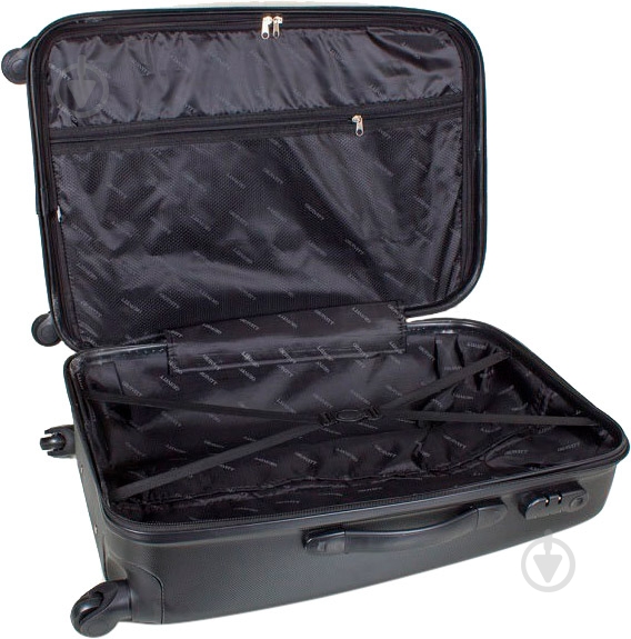Чемодан Wings 310 Maxi с расширением 75x50x30 см 4 колеса 113 л черный Wp00068 - фото 3