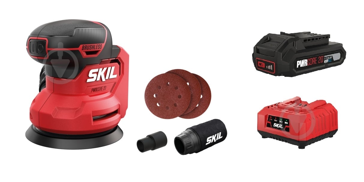 Эксцентриковая шлифмашина SKIL SR1E3746CA+BC1E3136AA - фото 1 Эксцентриковая шлифмашина SKIL SR1E3746CA+BC1E3136AA - фото 1
