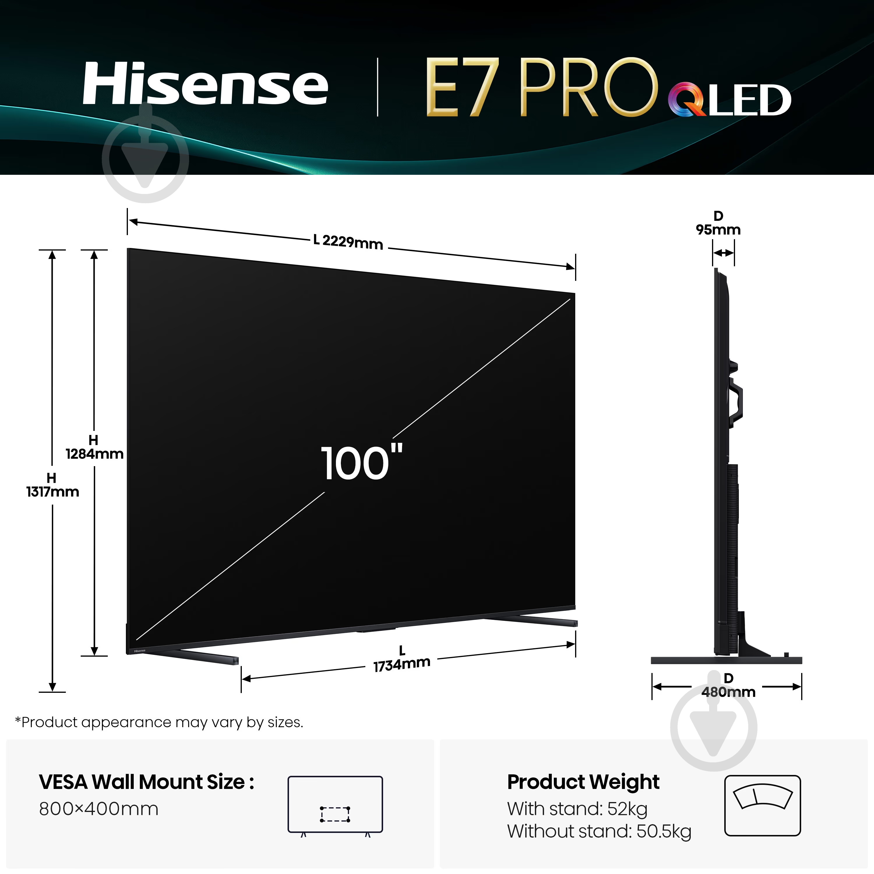 Телевізор Hisense 100E7Q PRO - фото 2